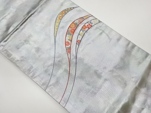 JAPANESE NAGOYA OBI / WOVEN WAVY STRIPE